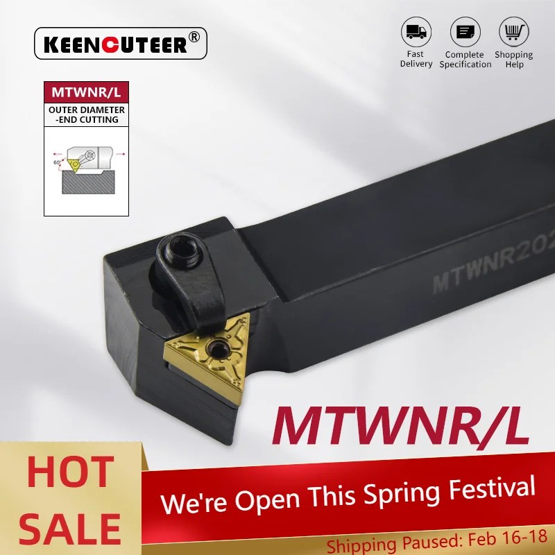 

Токарный резец MTWNR1616 MTWNR2020 MTWNR2525, внешний инструмент для токарного станка MTWNR MTWNL, держатель для токарного станка с ЧПУ, режущий инструмент, режущий стержень
