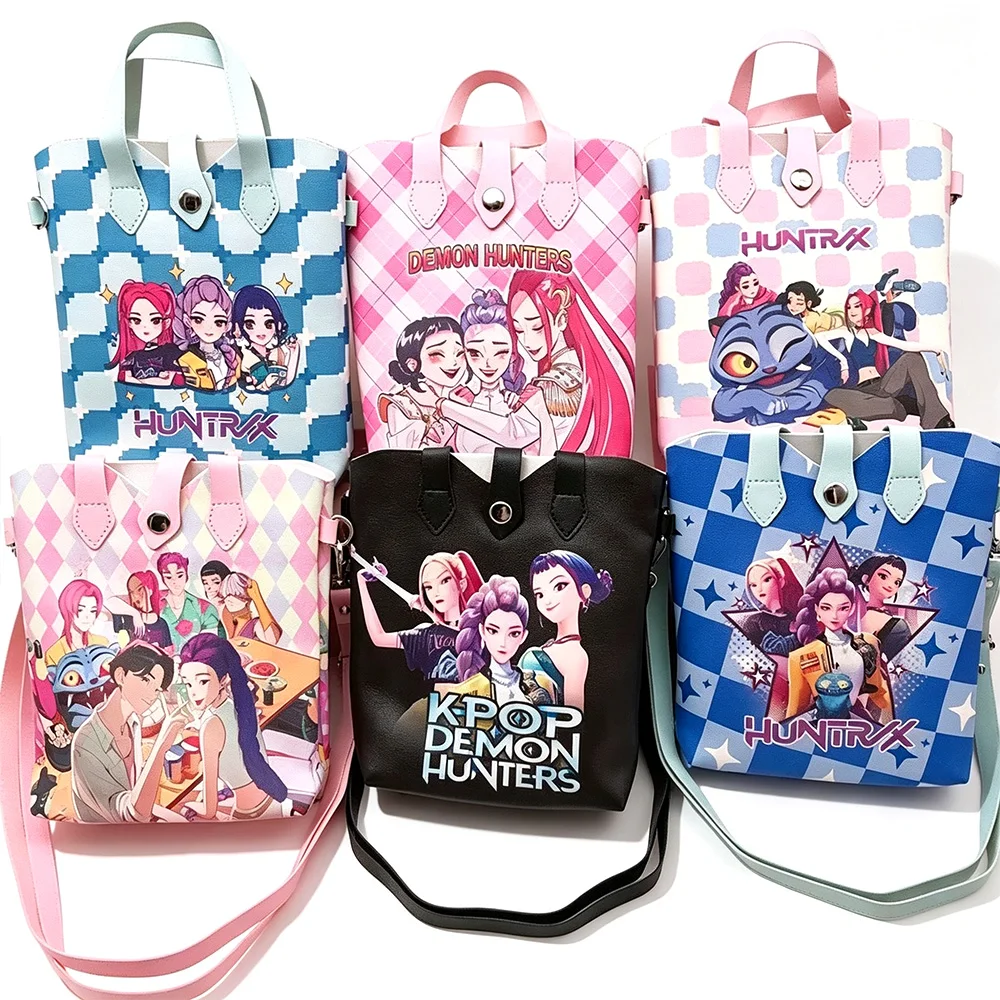 New Crossbody Bag Anime Double Sided Printed Bucket Shaped Shoulder Bag Crossover Storage Bag
