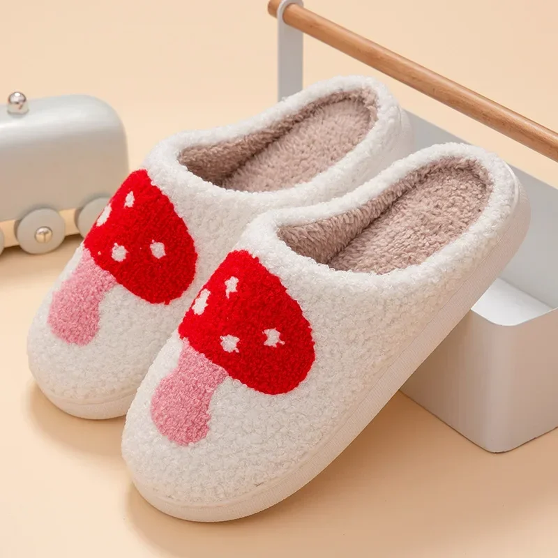 Zapatillas de casa mullidas para mujer, zapatos de Casa cómodos antideslizantes con plataforma, cálidos, kawaii, para interiores y exteriores, Invierno