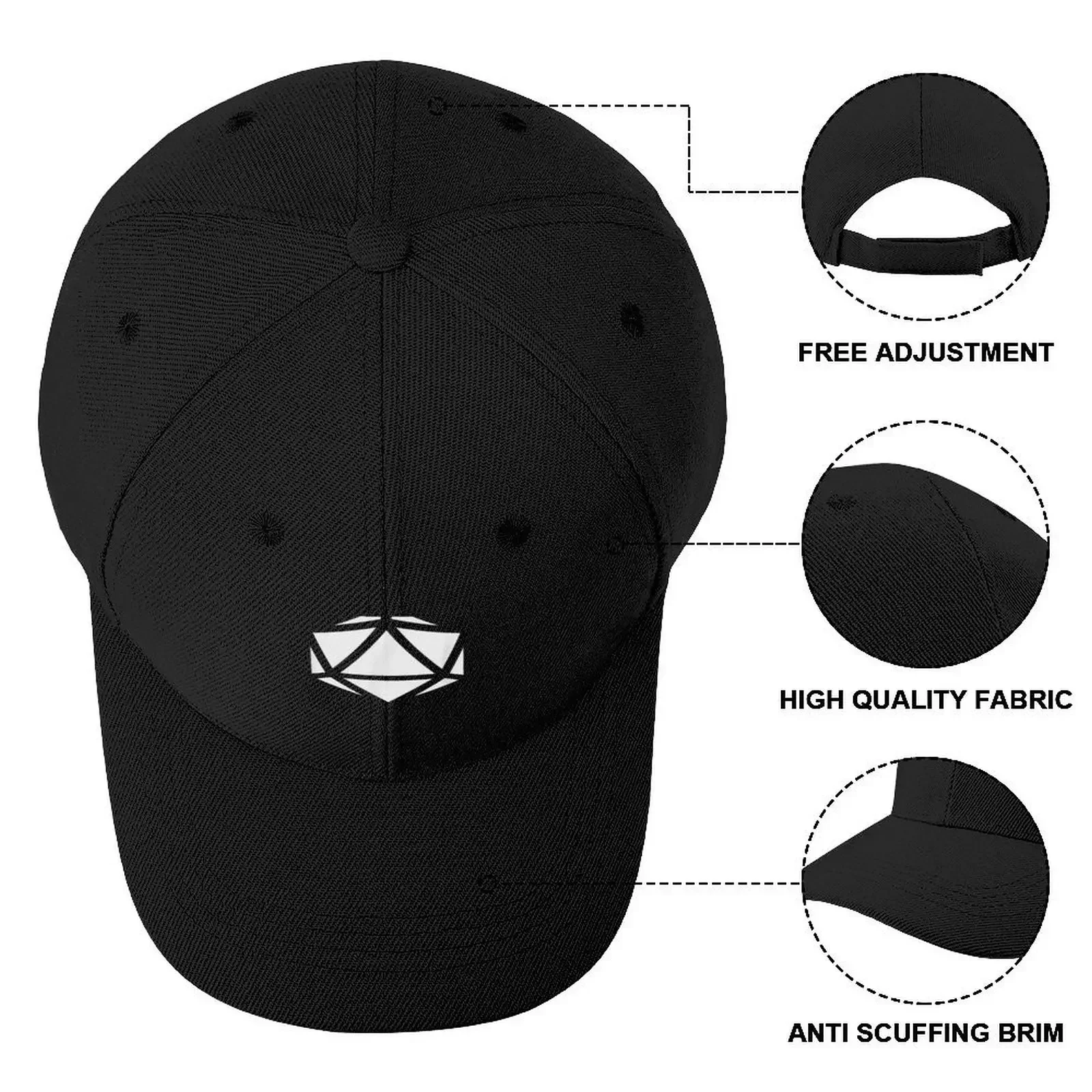 مجردة D20 الزنزانة الزاحف التنين ماستر RPG DM قبعة بيسبول قبعة فاخرة الهذيان الذكور قبعة النساء قبعات الرجال #4