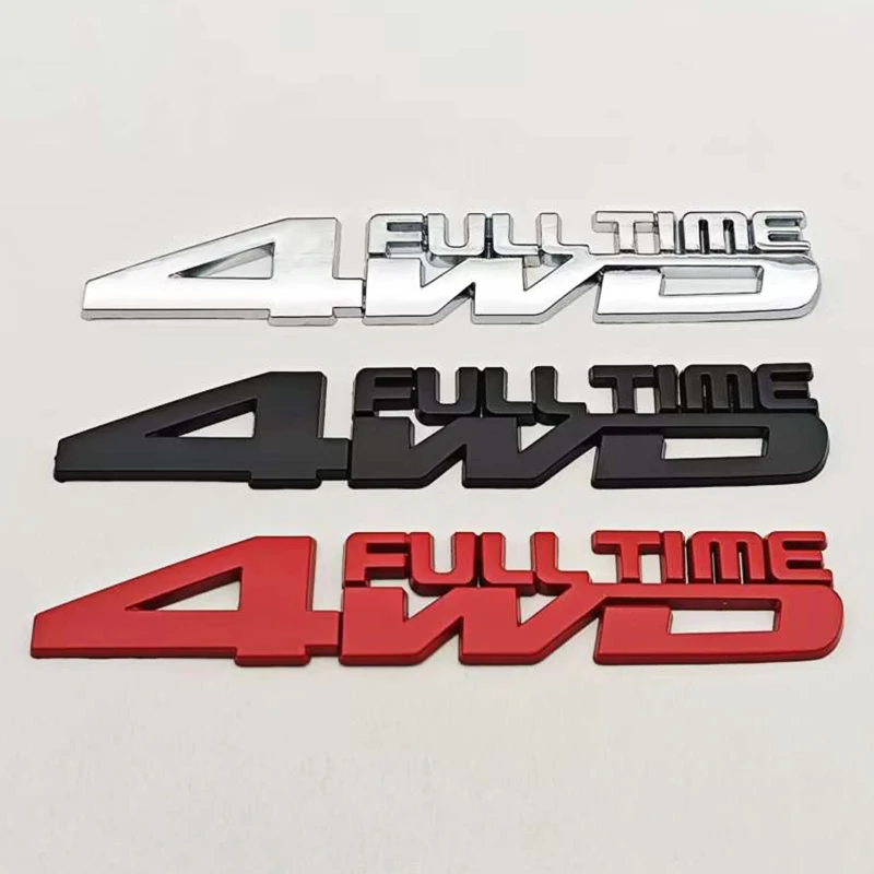 

3D Metal Car Styling Logo Full Time 4WD Badge Trunk Fender Side Stickr Emblem For Jeep Compass Grand Cherokee Toyota Accessories