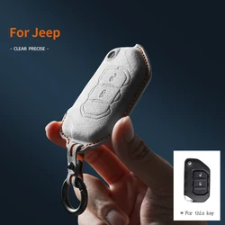 Car Remote Key Case Cover Shell For Jeep Wrangler JL JK JLU XD Gladiator JT Protector Suede Alcantara Accessories 2022 2023 2018