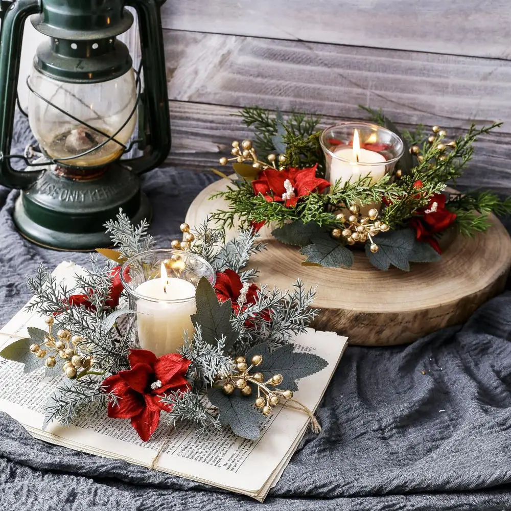 Christmas Wreath Festive Thanksgiving Day Decoration Autumn Floral Wreath Long-Lasting Berry Harvest Wreath For Party