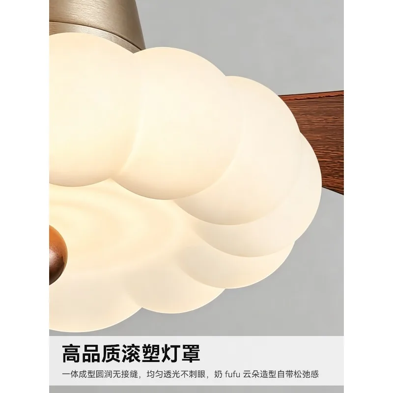 Fan light eye protection silent cloud ceiling fan integrated lamp