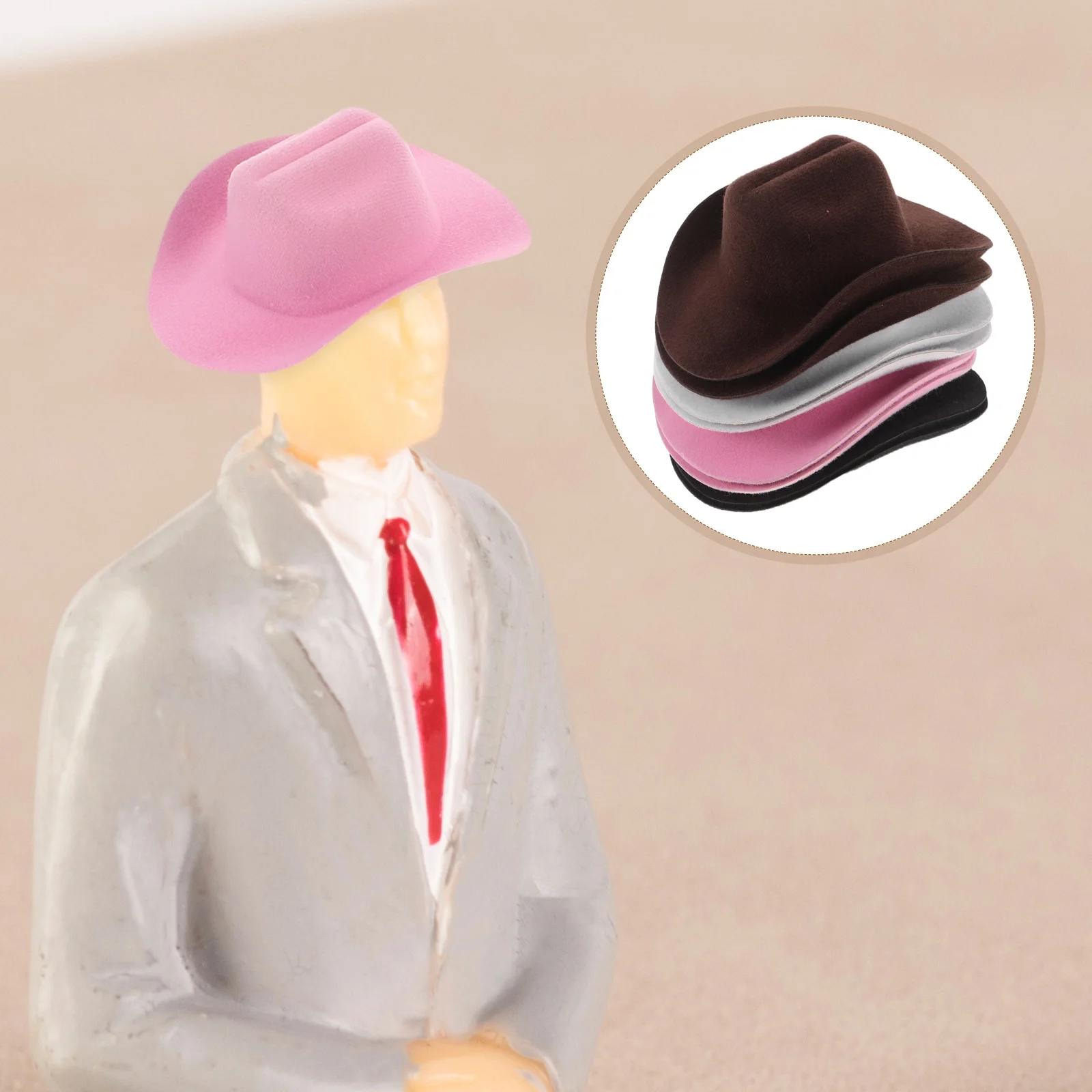 8 قطعة قبعة رعاة البقر الصغيرة النمط الغربي إيفا فستان قبعات ل مسرح ديكورات الحفلات كب كيك القبعات العالية لطيف راعية البقر اكسسوارات