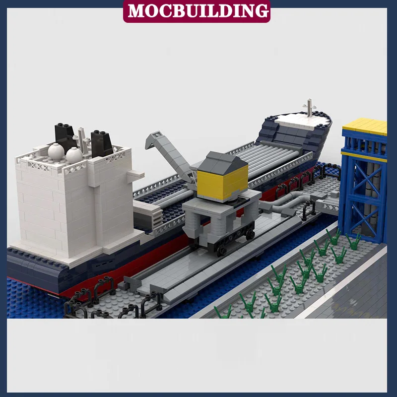 City Train Chemical Plant Model Building Block Assembly MOC Town Ship Building Puzzle Collection Series Toys