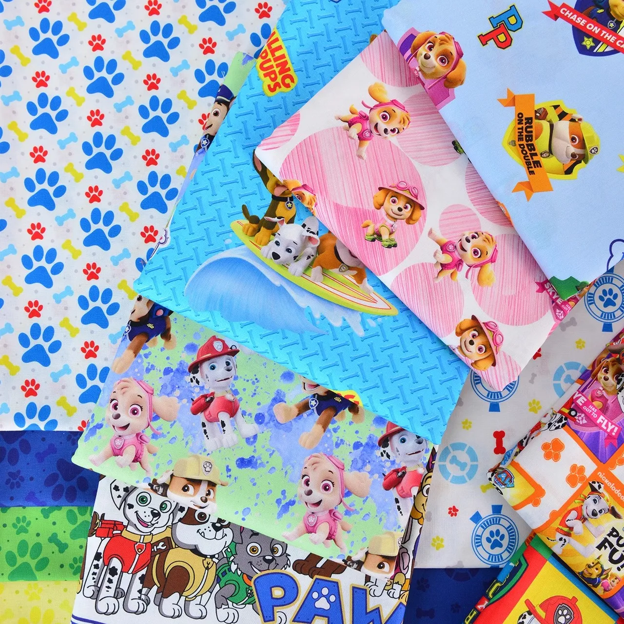 50X155cm Paw Patrol 100% Cotton Fabric For Sewing Patchwork Clothes DIY Quilting Needlework Material