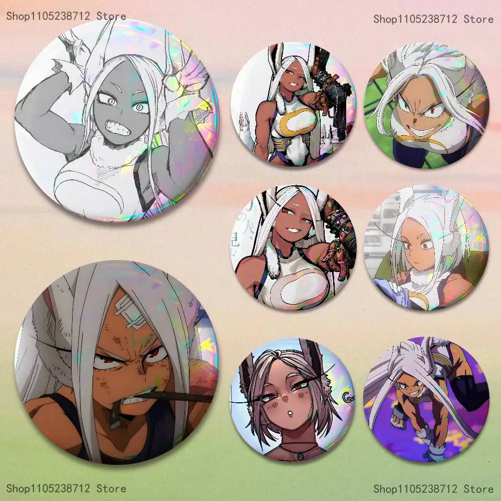 My H-Hero Mirko Button Lapel Anime Pin Badges Brooch Jewelry Decoration Gift 25mm 32mm 44mm 58mm 75mm