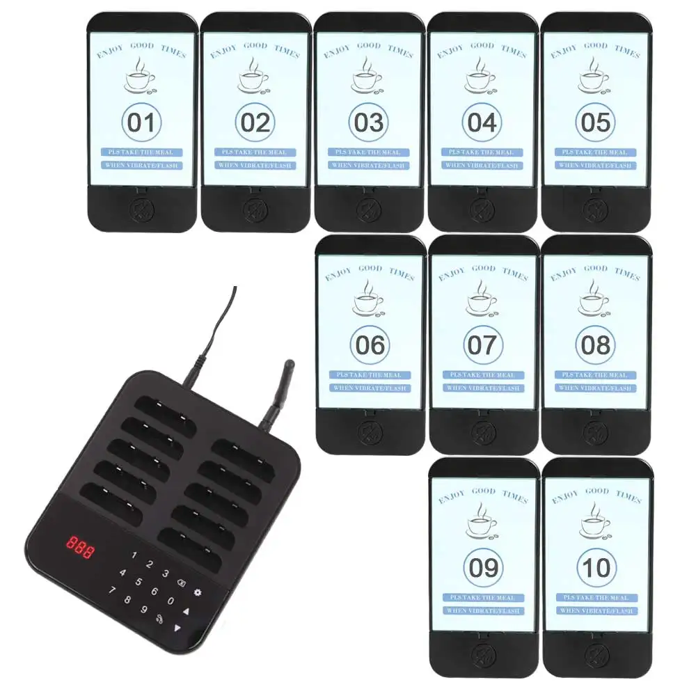 NEW Wireless Customer Pager System Restaurant Guest Buzzer Device Food Token Beeper for Coffee Shop Fast Food Store
