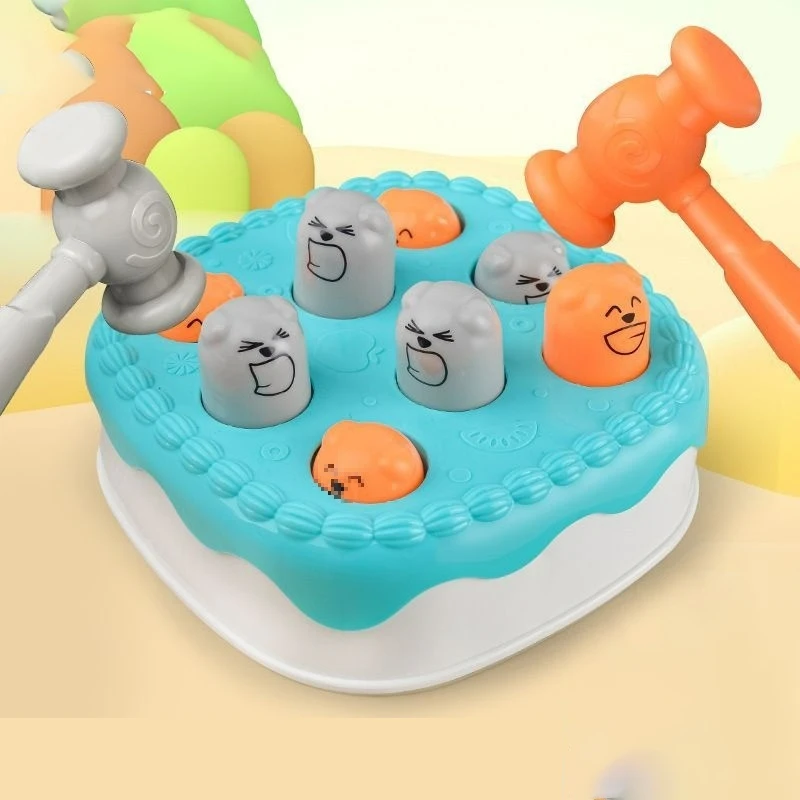 

Мультяшные игрушки Whac-A-Mole, тема животных, игра в стук, доска для родителей и детей, игра на молотие, развивающая игрушка Монтессори для малышей