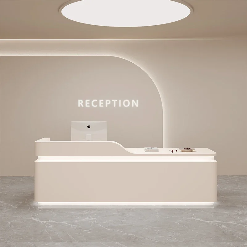 Clothing store checkout page counter simple modern barber shop yoga studio bar beauty salon company front desk