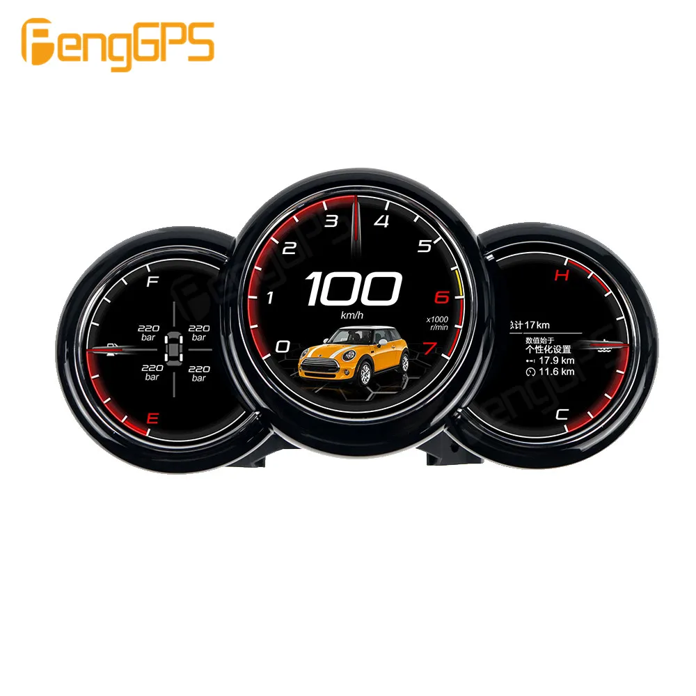 

7-дюймовый автомобильный ЖК-дисплей с цифровым кластером, приборная панель для BMW MINI 2014-2023, автомобильная панель спидометра, виртуальный прибор для одометра кабина