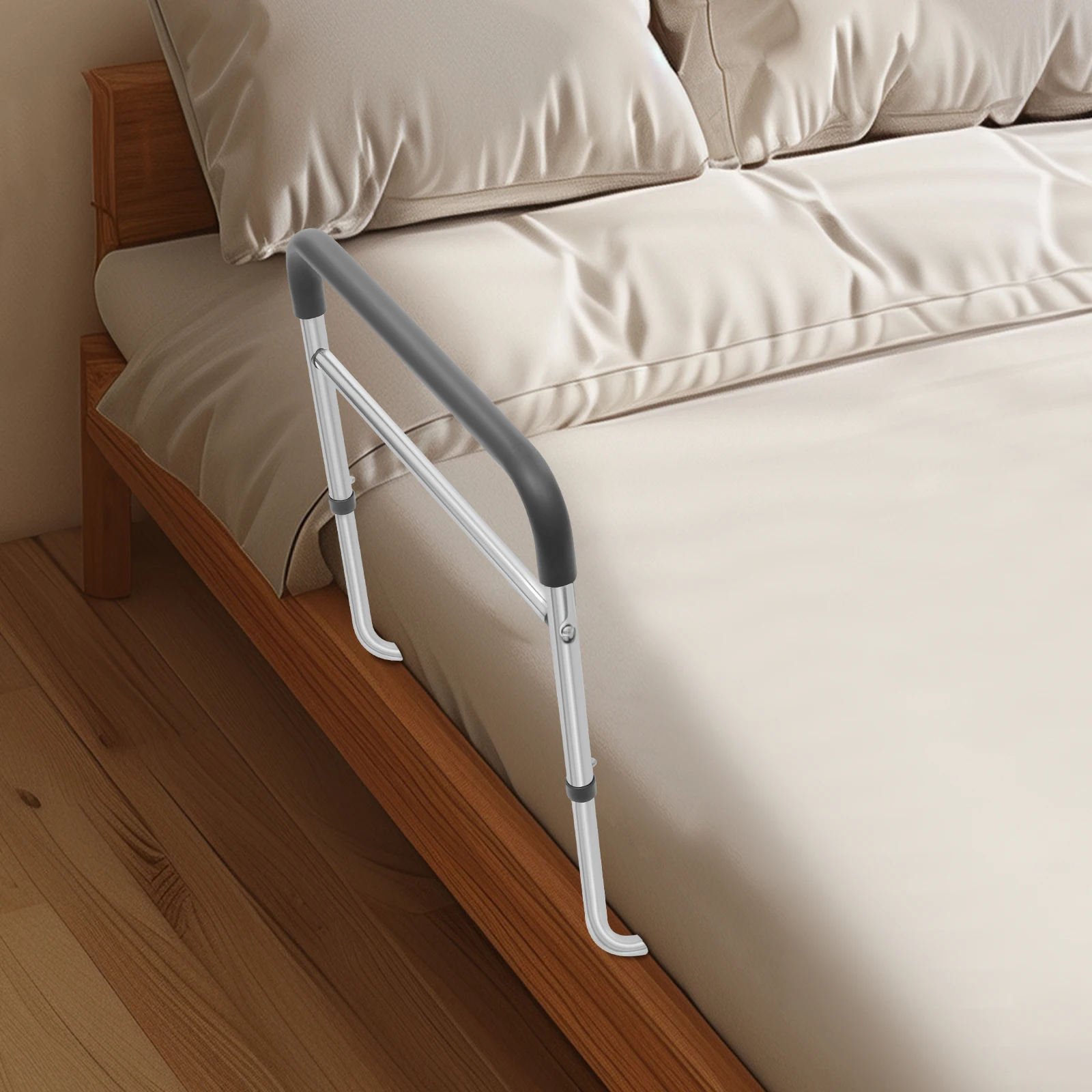 Bed Safety Rail with Anti-Slip Grip Adjustable Armrest Bed Assist Rail for Seniors Elderly Rehab Side Bed Rail Handle Support