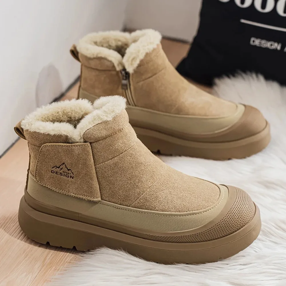 جديد المرأة الشتاء الفراء الأحذية الجلدية الدافئة والرياح نمط أحذية نسائية ملابس عصرية ، في الهواء الطلق عدم الانزلاق وحيد #2