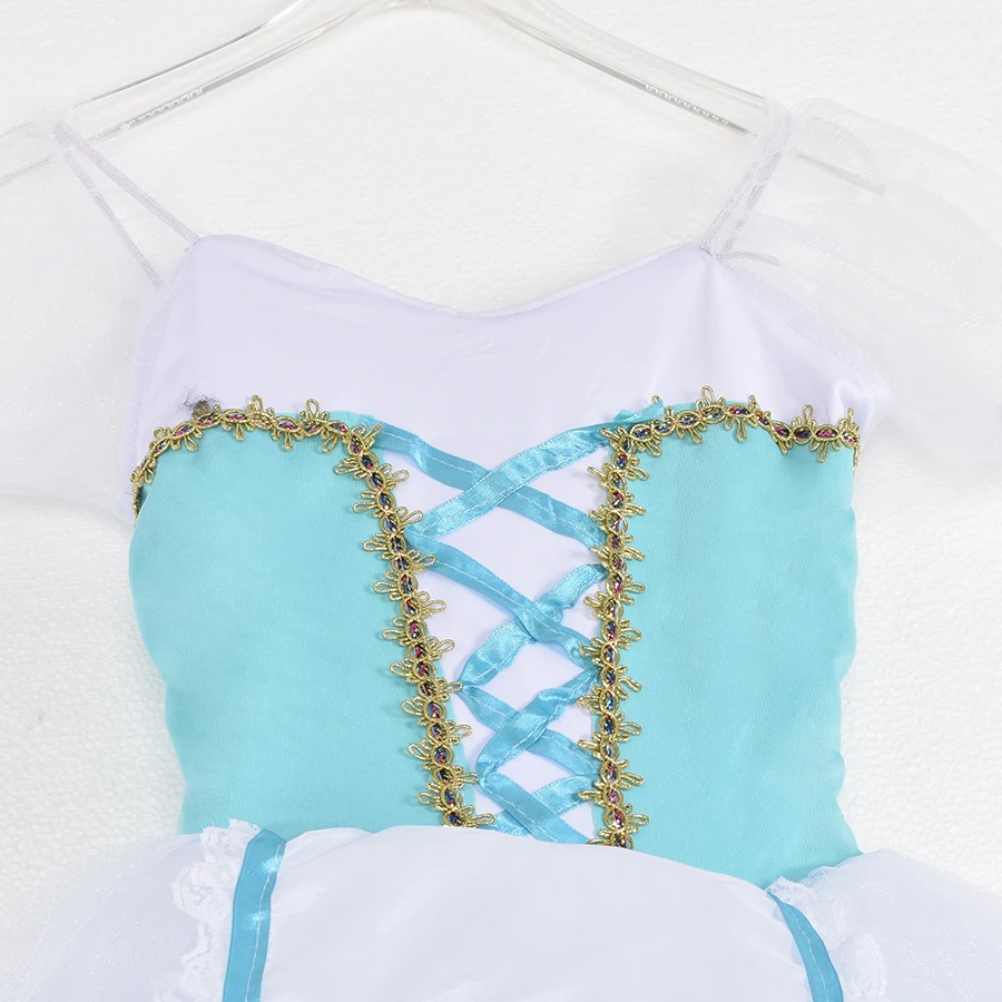 Kids Ballroom Clothing Sequined Flower Tutus Ballet Dress For Girl Modern Dance Tutu Dress Girls Ballet Princess Dress