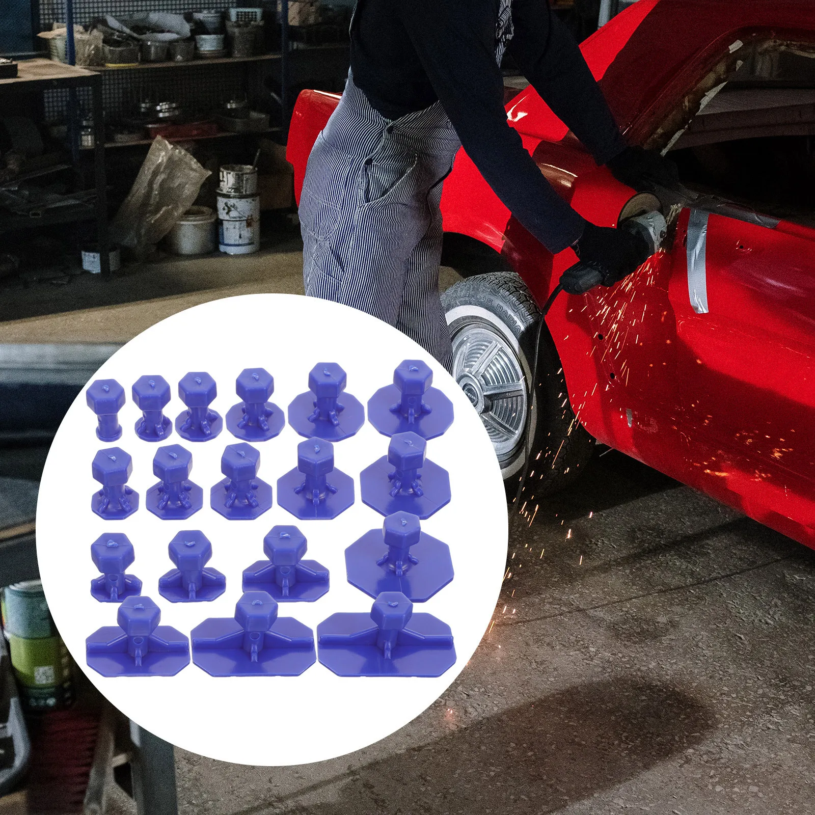 1 مجموعة السيارات دنت مجموعة إزالة سهلة الاستخدام دائم البلاستيك سيارة إصلاح أداة دنت مجتذب مجتذب أدوات الجسم السيارات أداة إزالة الصواميل