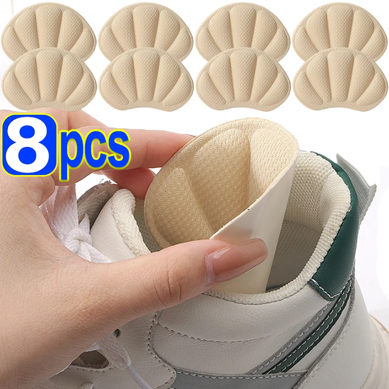 8pcs Insoles Heel Pads Lightweight for Sport Shoes Adjustable Cute Size Back Sticker Antiwear Feet Pad Cushion Insole Heels