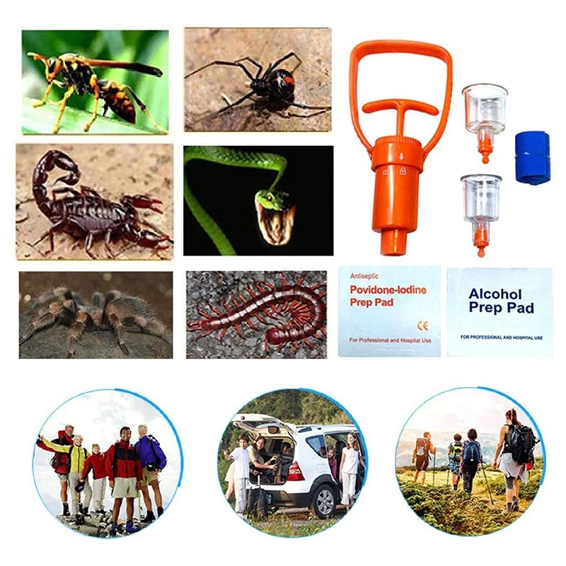 المشي لمسافات طويلة في الهواء الطلق آمنة الإسعافات الأولية الناجي السم النازع عدة سلامة السم حامي ثعبان النحل لدغة السم النازع بقاء #5