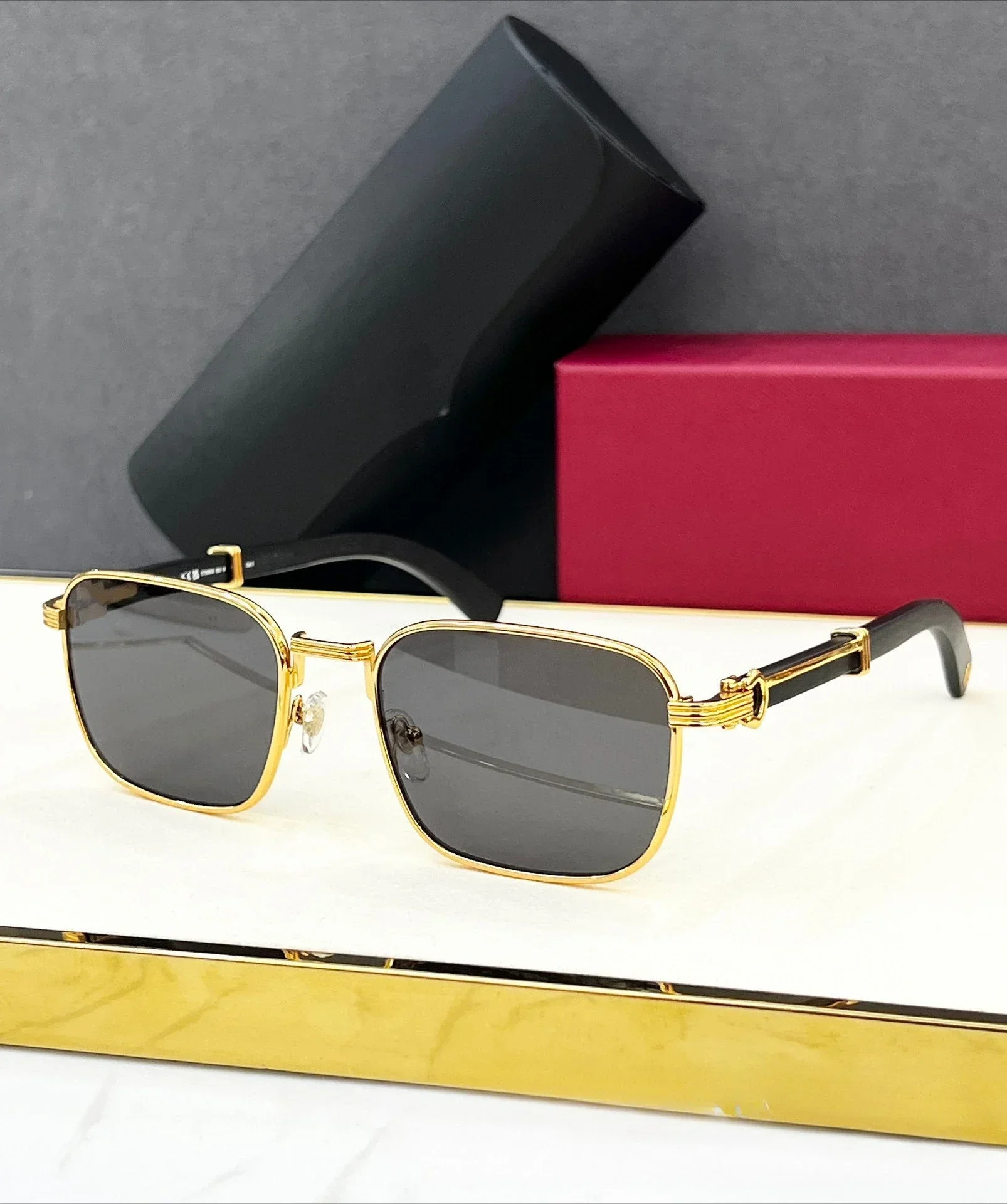 Designer  Fashion New Metal INS Wind Square Sunglasses CT0363S Foreign Trade Outdoor Photo Sunscreen Card Tid Sunglasses