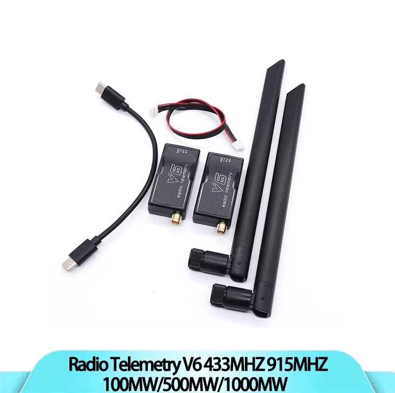 

B-CUBE 3DR Radio Telemetry V6 433MHZ 915MHZ 100MW/500MW/1000MW Air and Ground Data Transmit Module With OTG Cables For 6C PRO