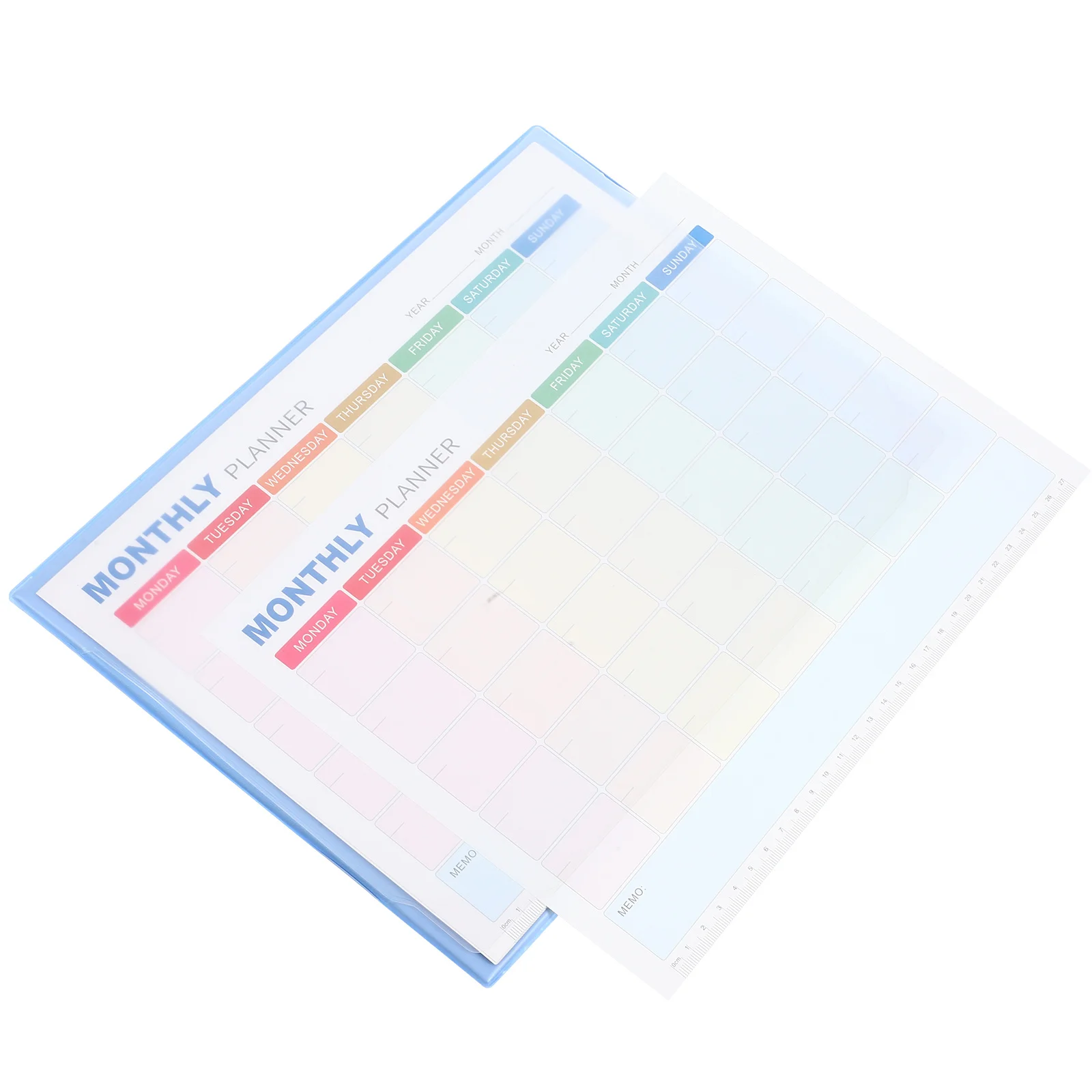 Blank Monthly Calendar Sheets A4 Undated No Dates Blue Monthly Planning Pad For Home Office Task Scheduling Flexible Date Design