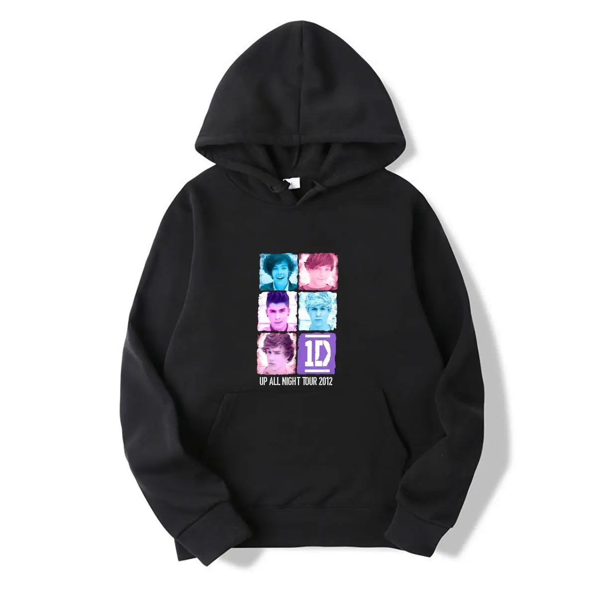 One Music Direction Men's Fashion 3D Print Hooded sweatshirt Funny Graphics Pattern Hooded sweatshirt black