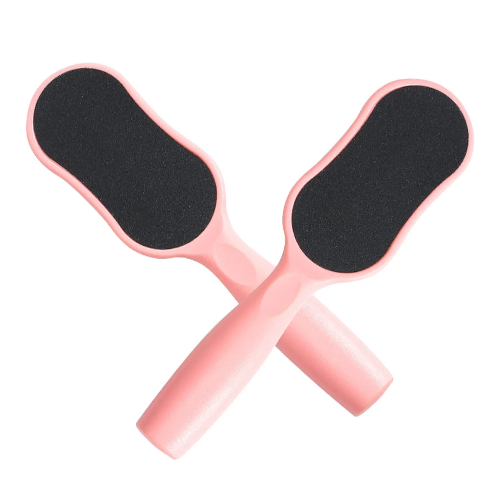 

2 шт. двухстороннее средство для удаления мозолей с пластиковой ручкой, рашпиль для педикюра для гладких ног, удобная ручка, эргономичный дизайн, инструмент для ухода за ногами, педикюр