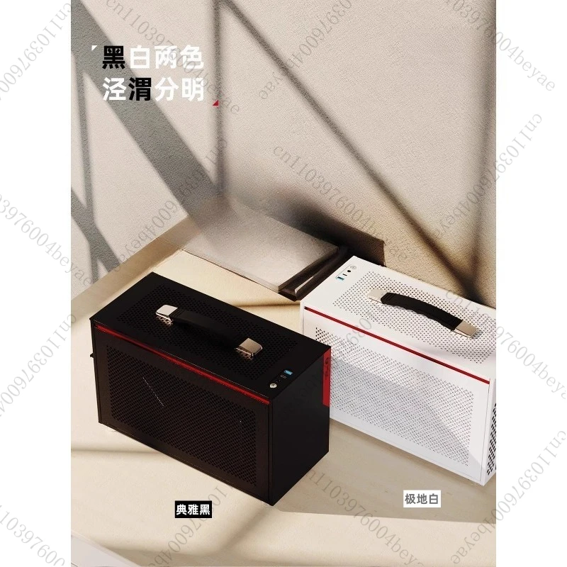 

Настольный корпус с воздушным охлаждением Портативный ITX Настольный компьютер A4 Длинная видеокарта Маленький корпус Длинная видеокарта