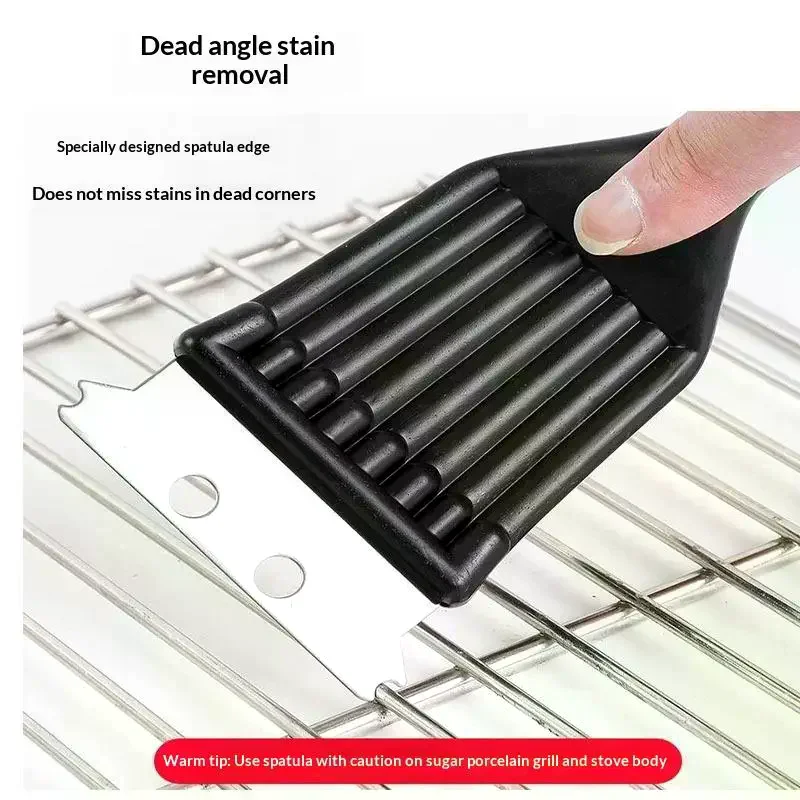 8-Inch Heavy-Duty Grill Brush - Stainless Steel Wire Extra Strong Cleaning Brush For Outdoor And Home Cooking Tools