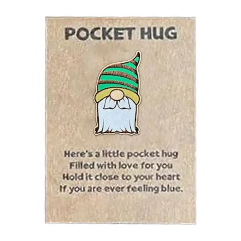 Gnome Pocket Hugs Festive Pocket Hug With Card Christmas Gnome Little Pocket Hug Pocket Hug Token With Cards For Employee Staff