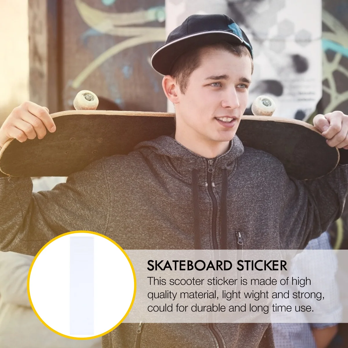 

1 pc Transparent Sandpaper For Skateboard Scooter Sticker Waterproof Non-Slip Grip Tape Durable Lightweight Easy Cut Stick