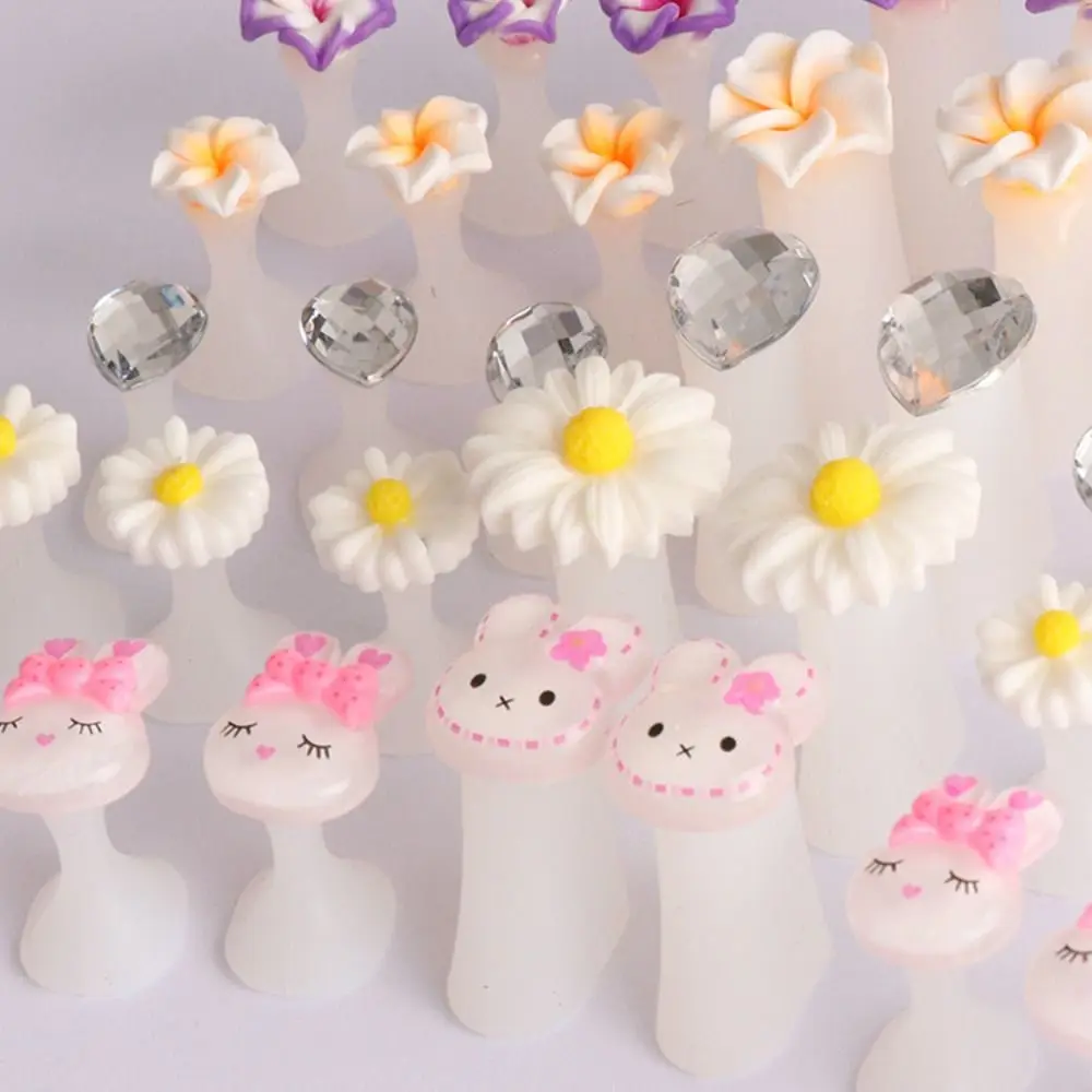 かわいいハート型 8 ピース/ロットソフトシリコーンフラワーつま先セパレーターネイルアートツールマニキュアペディキュアケア足指ディバイダー