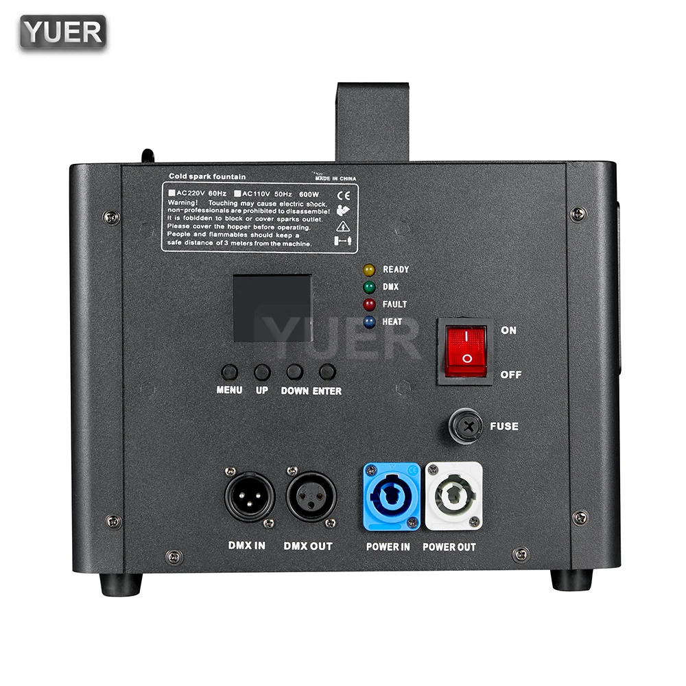 600W LED Downward Spark Machine with 6X60W RGBW Washing Lamp DMX Stage Effect Firework Fixture For DJ Disco Events