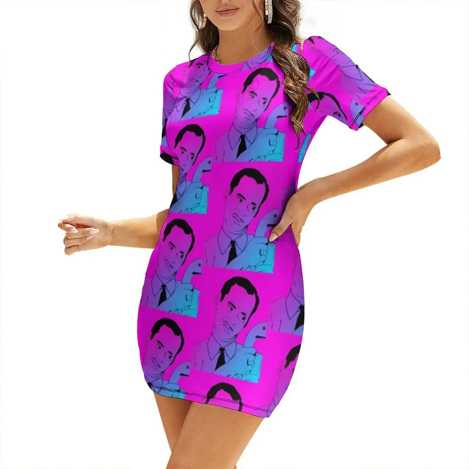 

The Pop Pope of Trash Short-Sleeved Dress dress summer 2026 women Woman's evening dress