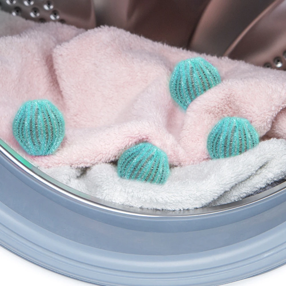 12 Bolas de Lavandería Reutilizables de Plástico, Herramientas de Limpieza de Ropa y Cabello, Removedor de Pelo de Mascotas, Atrapa Pelos de Gato para Lavadora