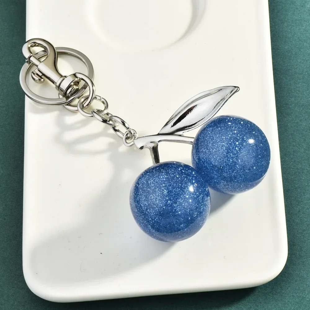 

2025 Women's bag accessories, exquisite car keychains, new cherry keychains, bag pendants