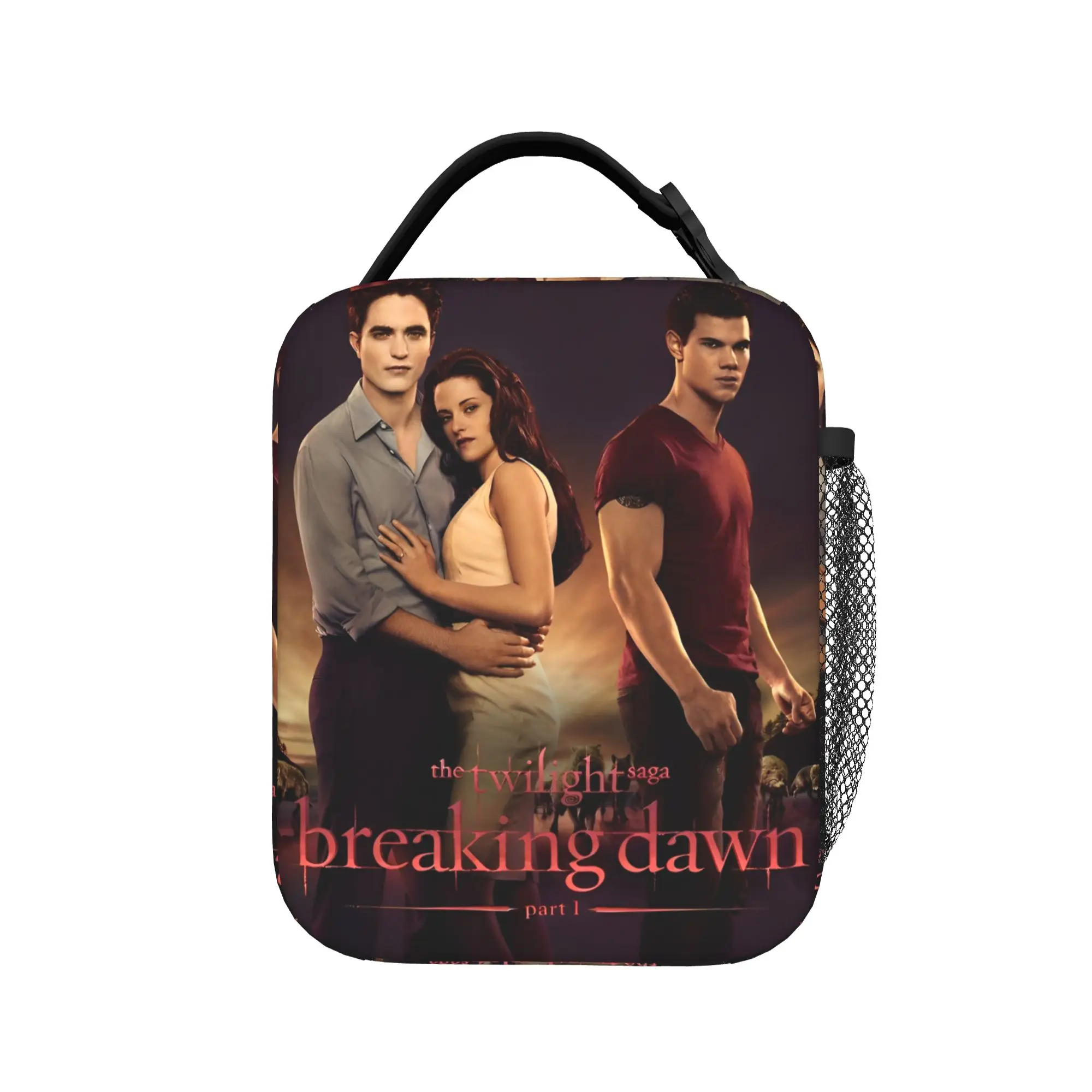 The Twilight Saga Insulated Lunch Bags Large Breaking Dawn Movie Reusable Thermal Bag Tote Lunch Box School Food Storage Bags