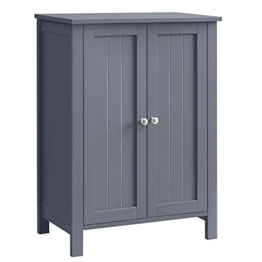 

Freestanding Floor Storage Cabinet with 2 Adjustable Shelves for Bathroom Living Room Dining Kitchen Slate Gray 11.8 x 23.6 x 3