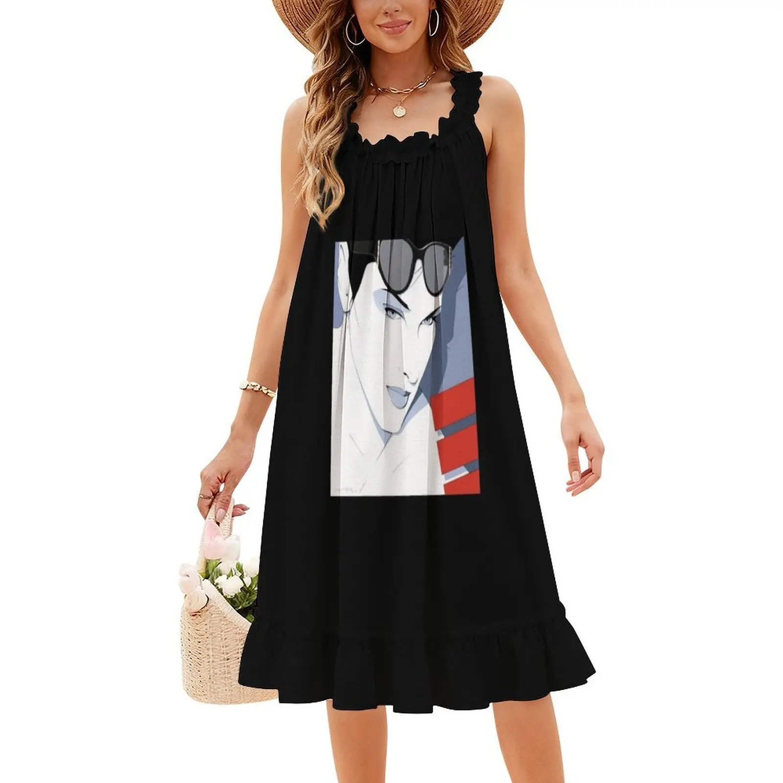 هوت كوتور مؤطرة ناجل امرأة كلاسيكية. فستان قصير على طراز Preppy للنساء على شكل حرف A فستان كاجوال فضفاض مناسب للاستخدام اليومي هوت كوتور #4