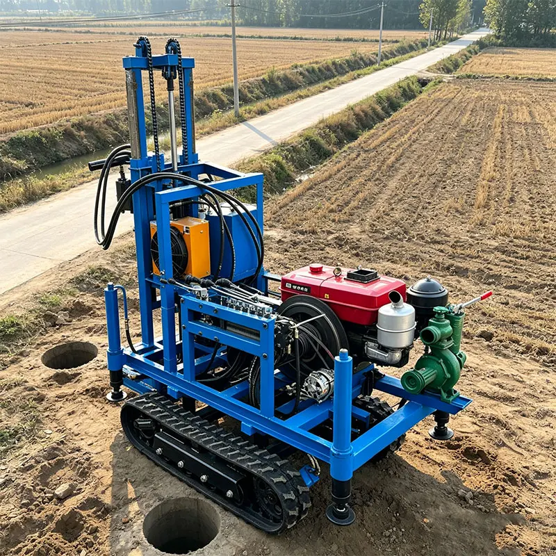 Customized Crawler Diesel Drill 30HP Hydraulic 100M Portable High Quality Quick Unit Water Well Drilling Machine