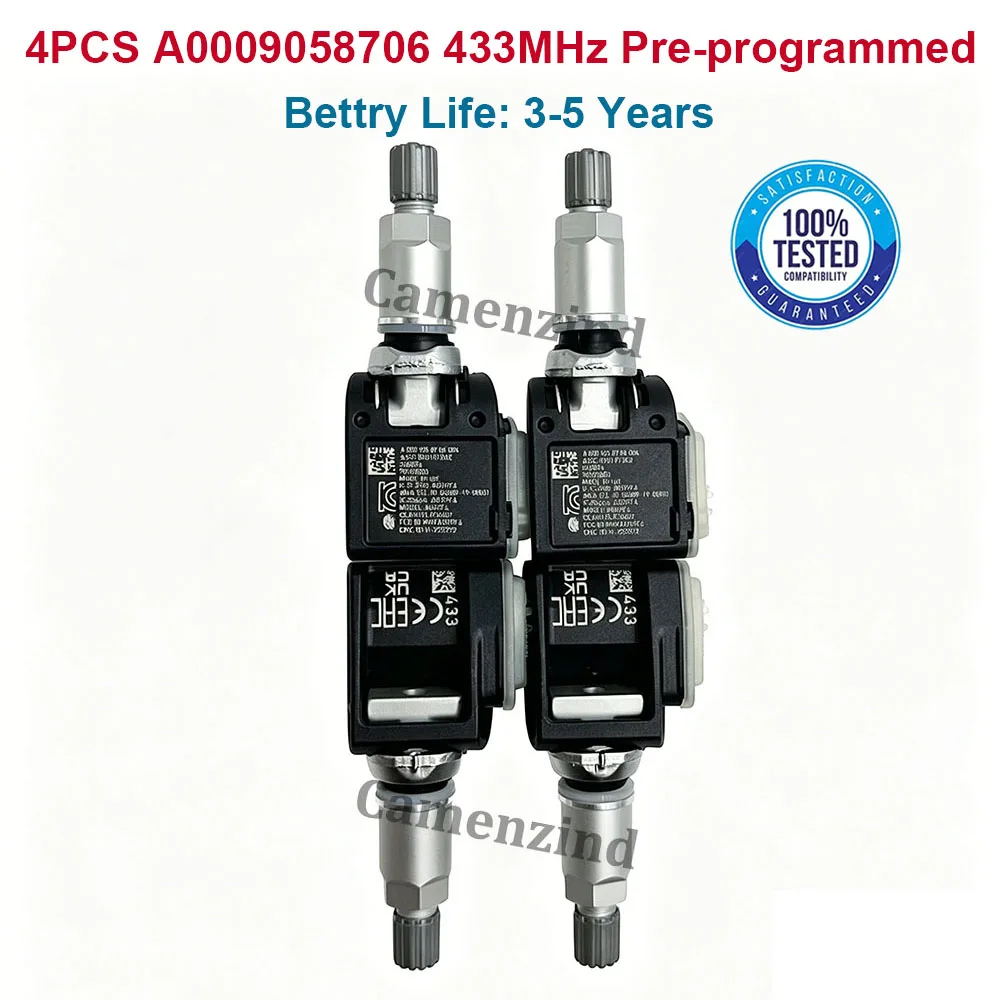 

4pcs A0009058706 0009058706 A0009058413 0009058413 TPMS Tire Pressure Sensor For Benz C-class W206 E-class C236 Eqe V295 X294