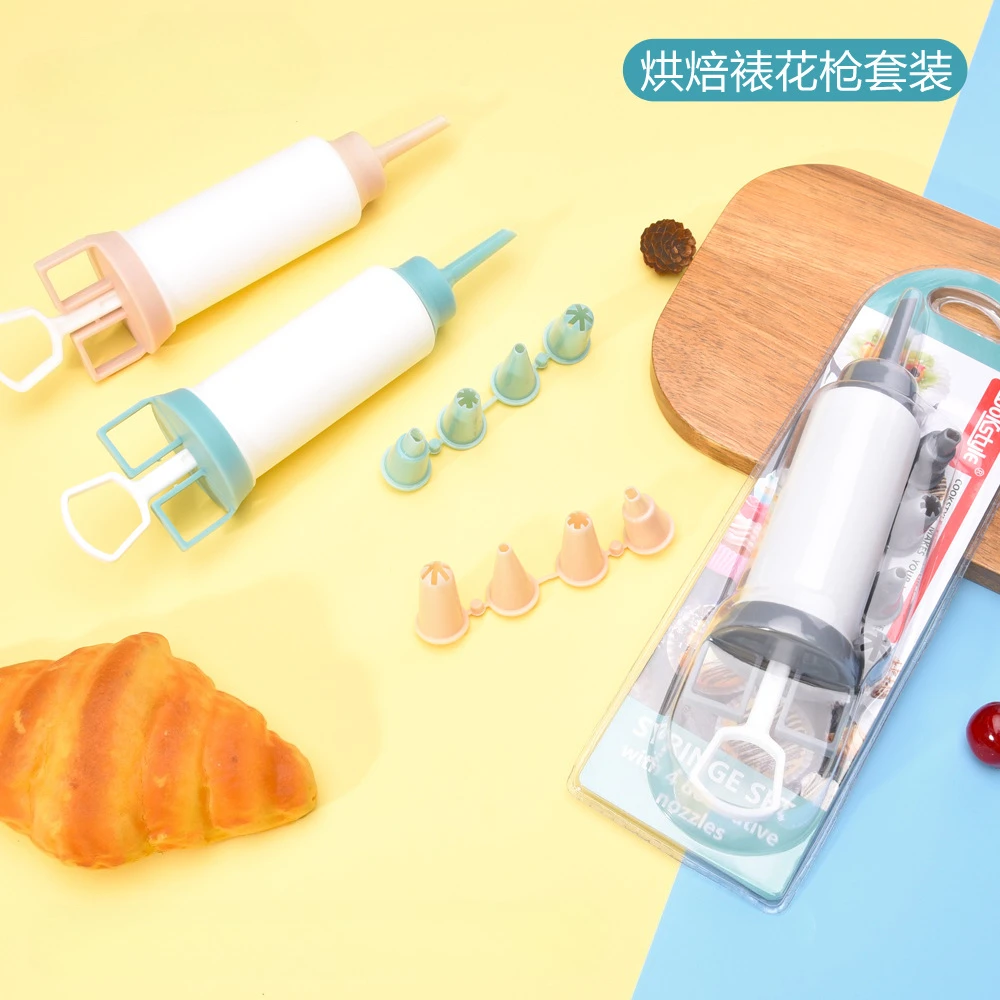 

Cake Cream Decorating Gun Set Nozzles Flower Piece Suit Pastry DIY Making Cookie Pastry Syringe Extruder Nozzles Piping Bag