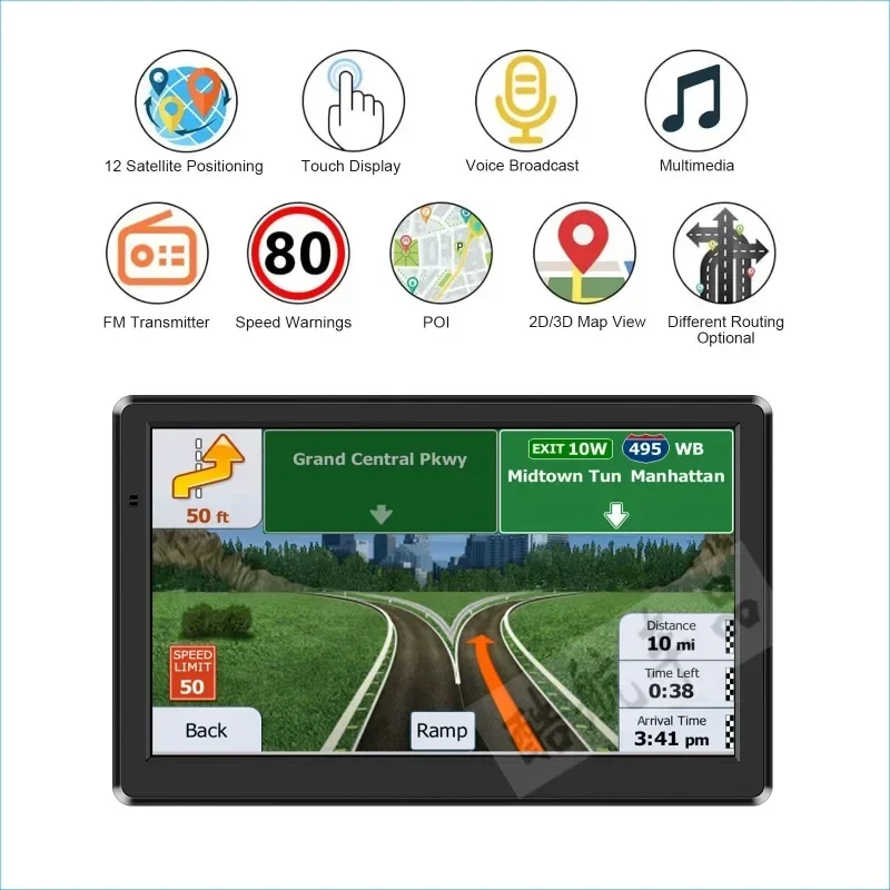 Veclumin Car GPS Navigation X20-1 with Sunshade 7