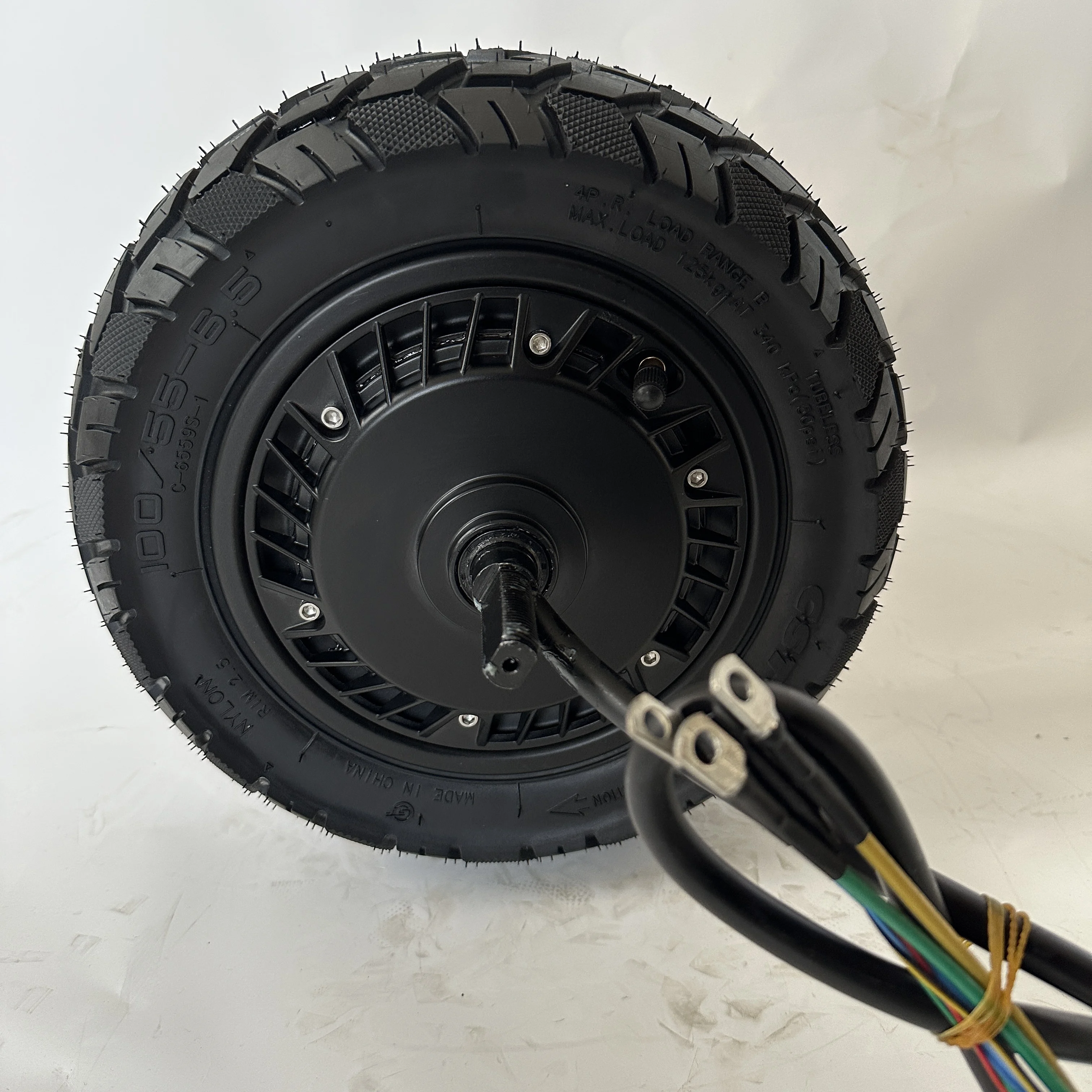 Fotografia 5: Motor de Cubo para Patinete Elétrico 11 Polegadas 52V60V1600W3000W, Motor Potente com Freio a Disco, Substituição de Motor Brushless para Patinete e E-Bike