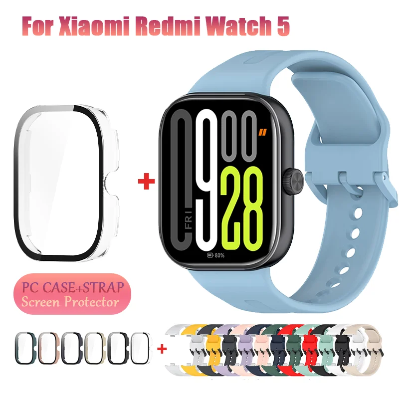

Case+STRAP For Xiaomi Redmi Watch 5 accessories All-around hard PC+Glass Bumper Frame Screen Protector For Redmi Watch5 Cover