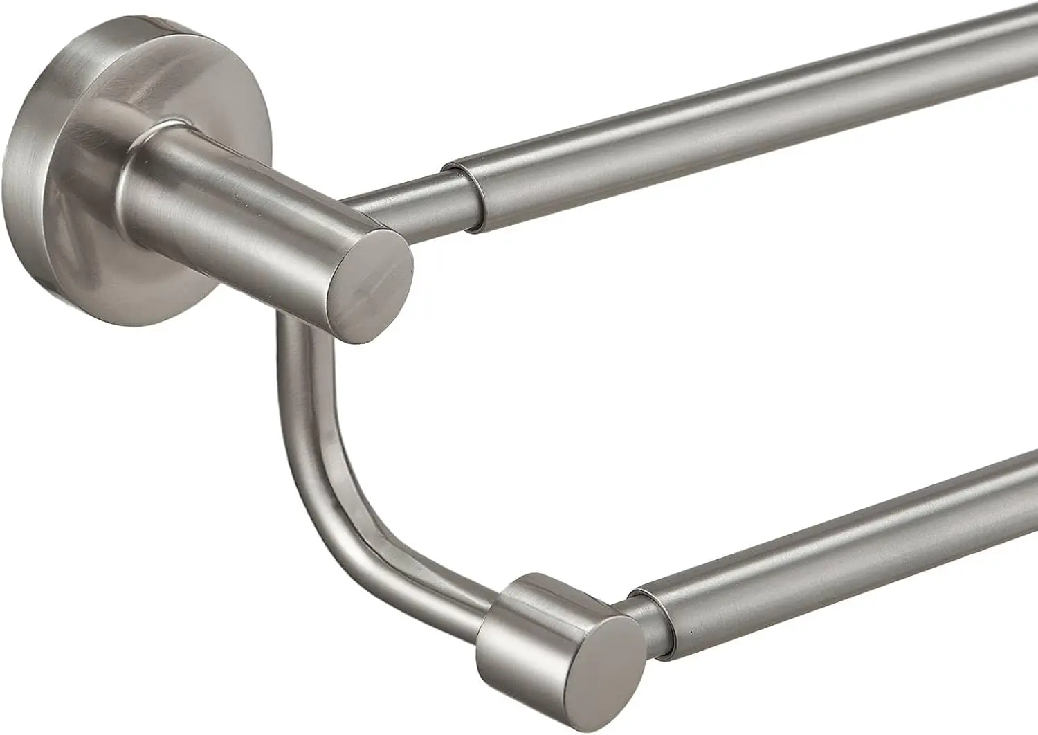 

Adjustable 16-26 Inches Double Bath Towel Bar for Bathroom SUS304 Stainless Steel Towel Holder, Hotel Style Wall Mount with