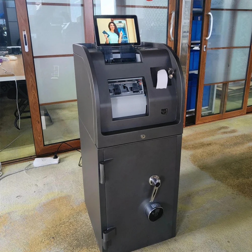 High Speed Cash Deposit Solution Safe Deposit Kiosk Cash Safe Terminal Strongbox Smart Cash Management System