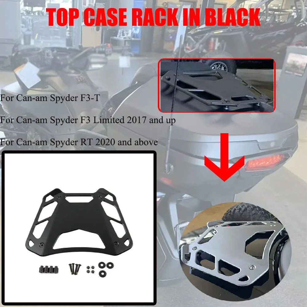 

Brand New Motorcycle Accessories Black Rear Luggage Rack Top Case Bracket For Can-am Spyder F3-T/F3 Limited 2017-UP/ RT 2020-UP