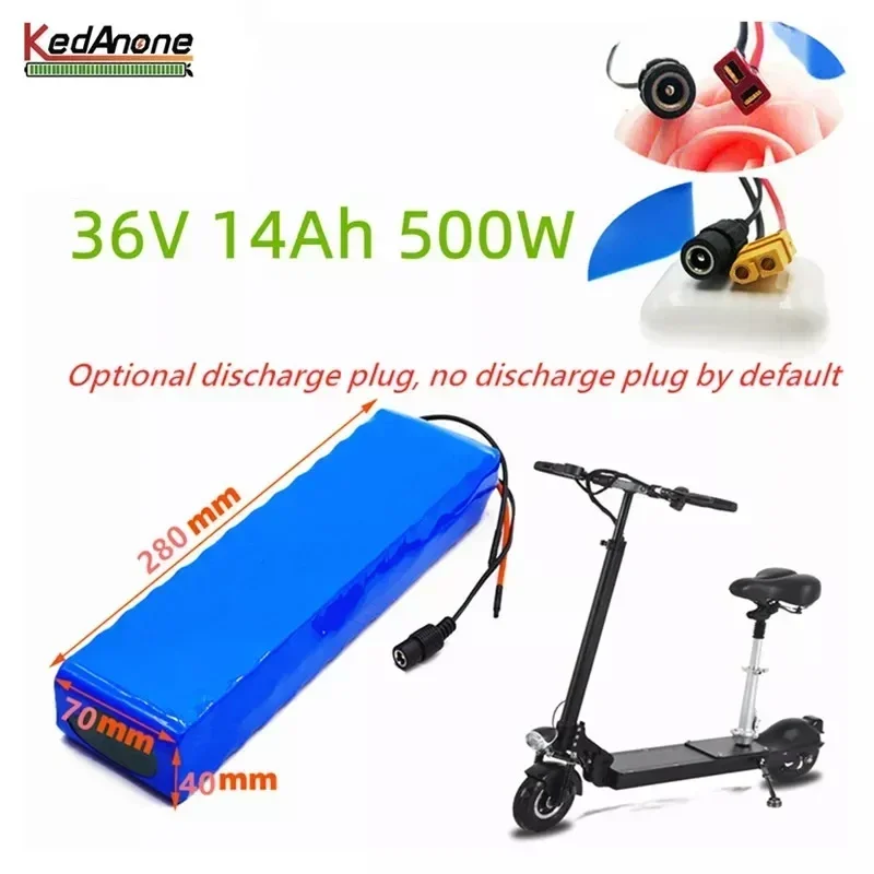 

Batterie lithium-ion pour vélos et scooters électriques, 36V, 14ah, 42V, 2021 mAh, 10S3P, avec BMS 14000 W, nouveauté 18650