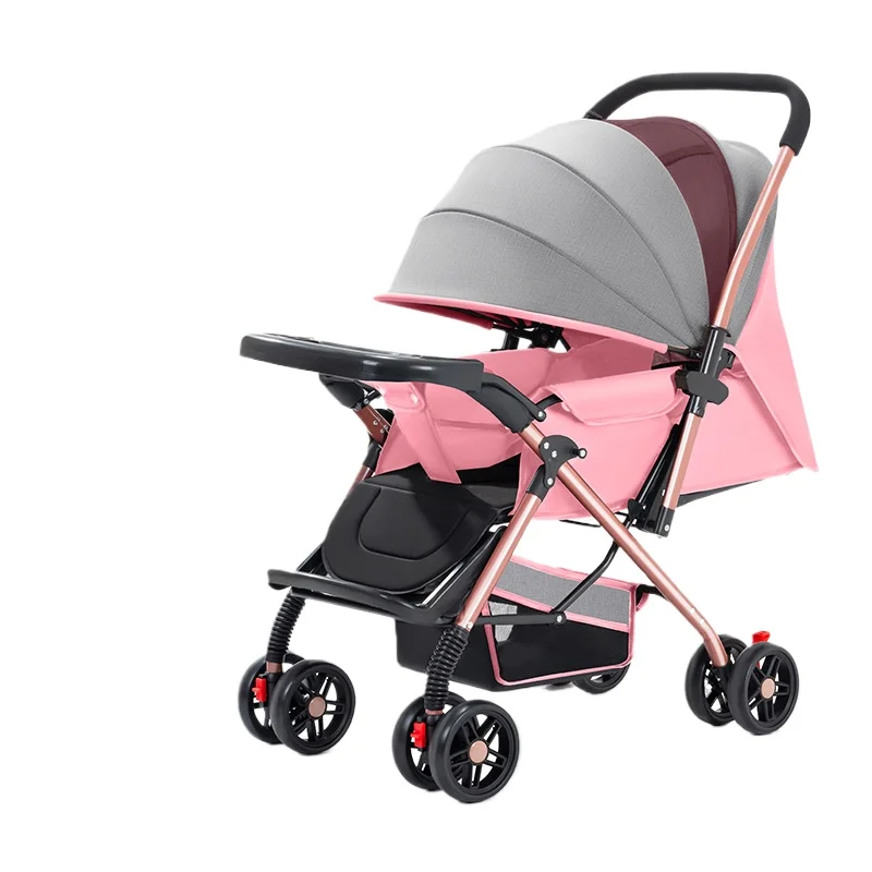 Zwei-Wege-Kinderwagen 2025, neues Modell kann sitzen und liegen, zusammenklappbarer, leichter Kinderwagen mit hoher Sicht, Kinderwagen für 0–3 Jahre